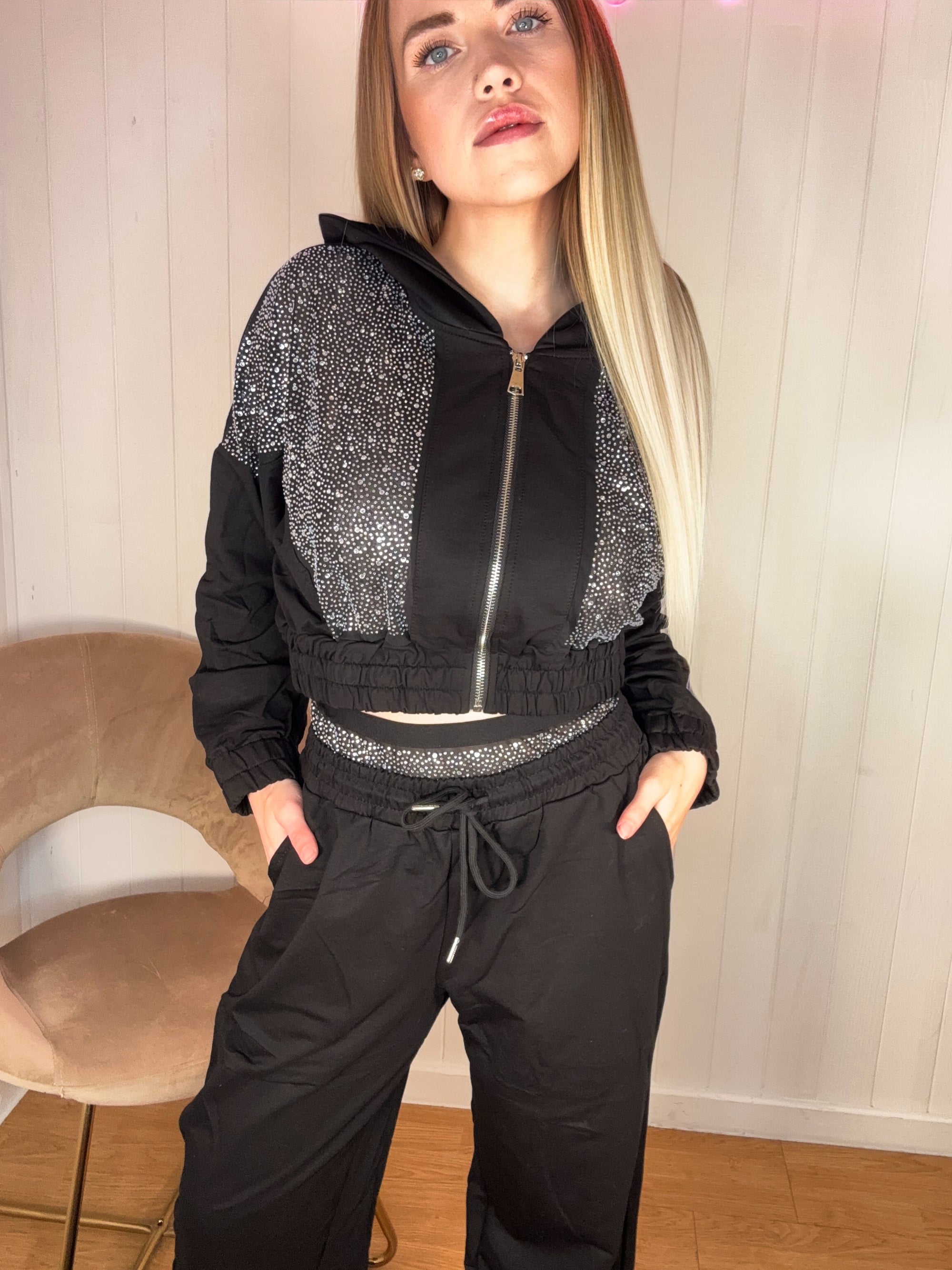Ensemble jogging à strass