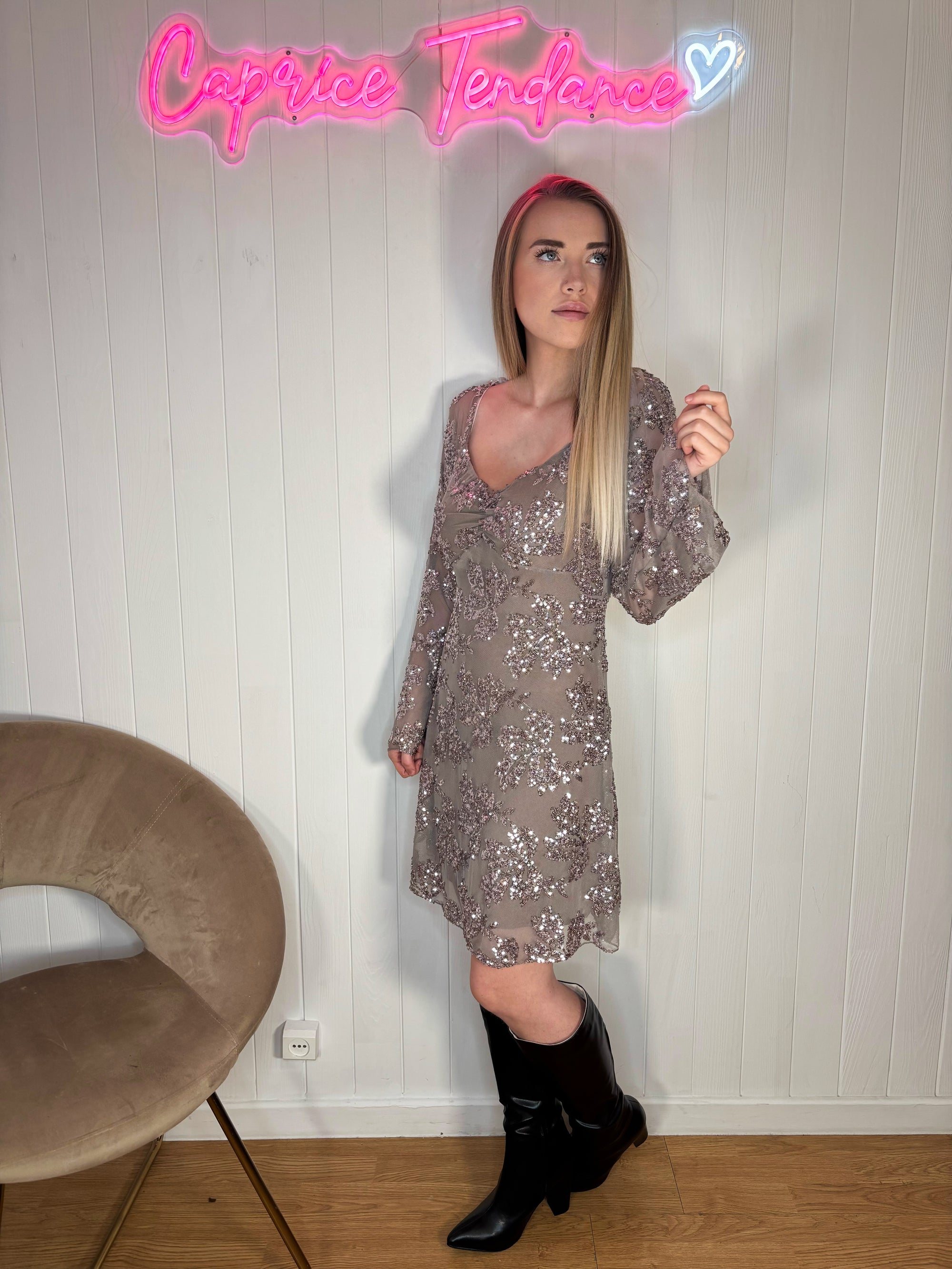 Robe à sequins Mocha