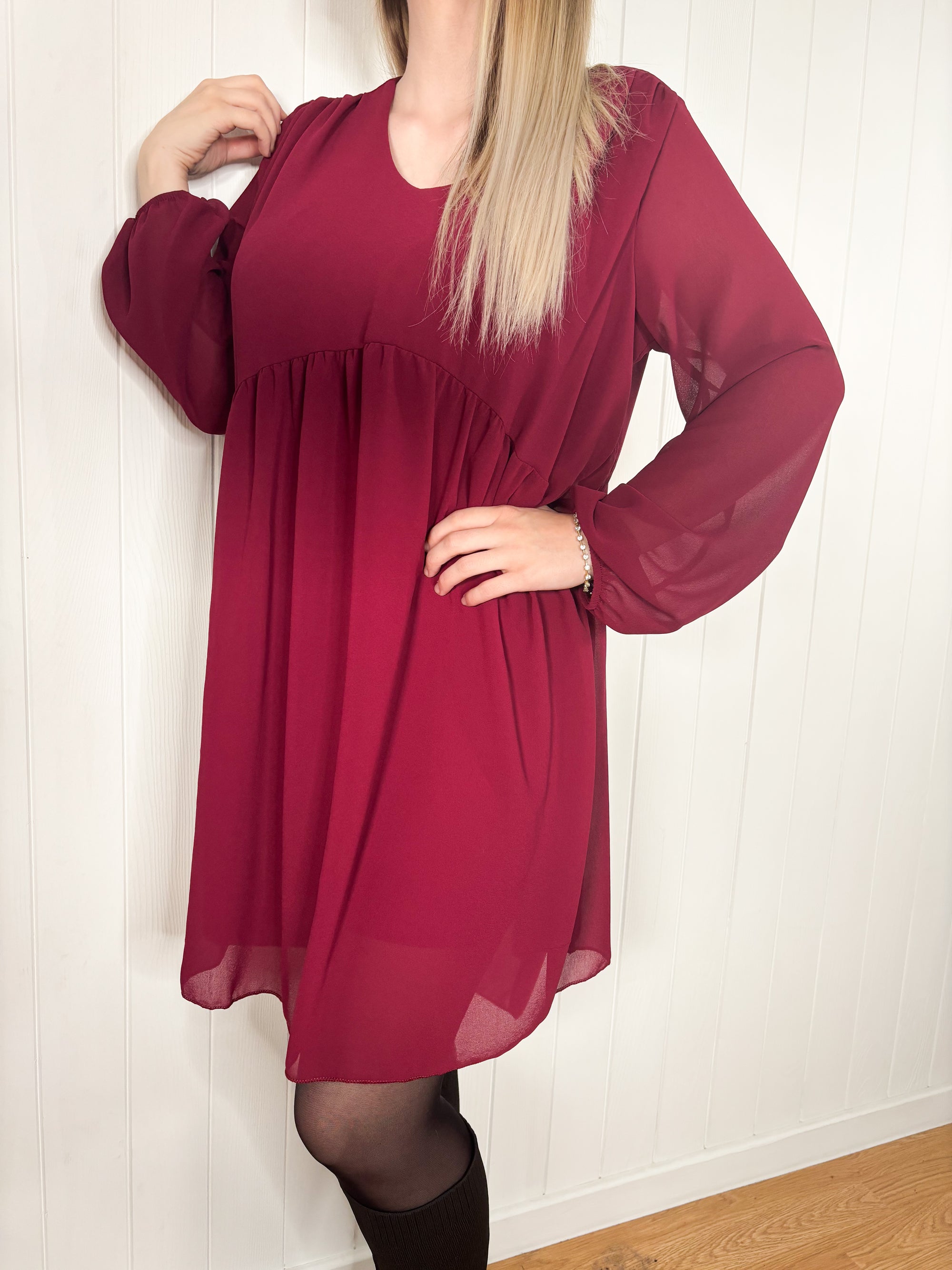 Robe fluide courte unie