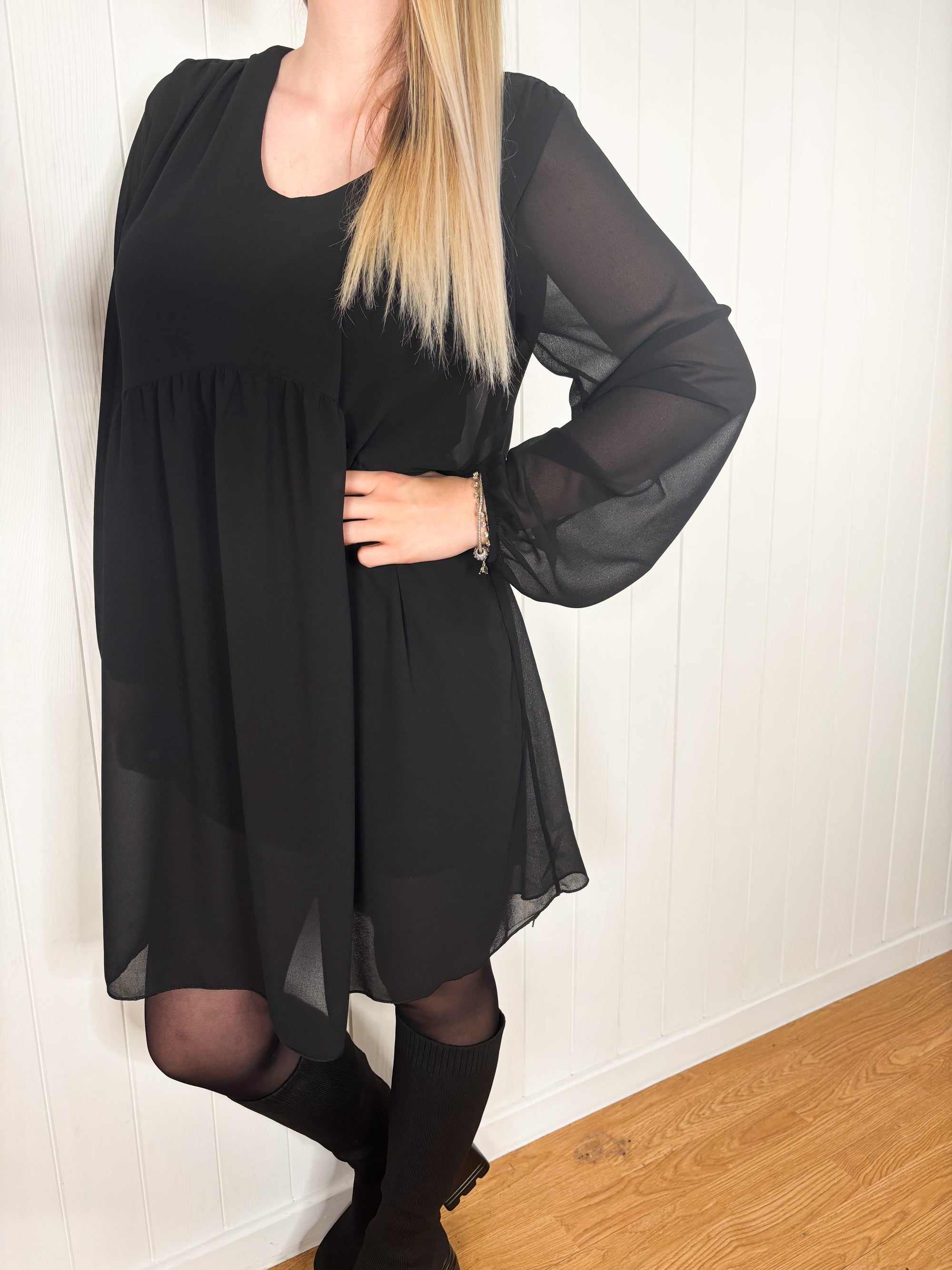 Robe fluide courte unie