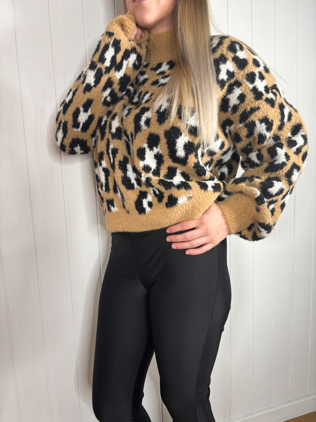 Pull léopard tout doux